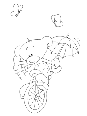 Pimboli On The Bike  Coloring Page